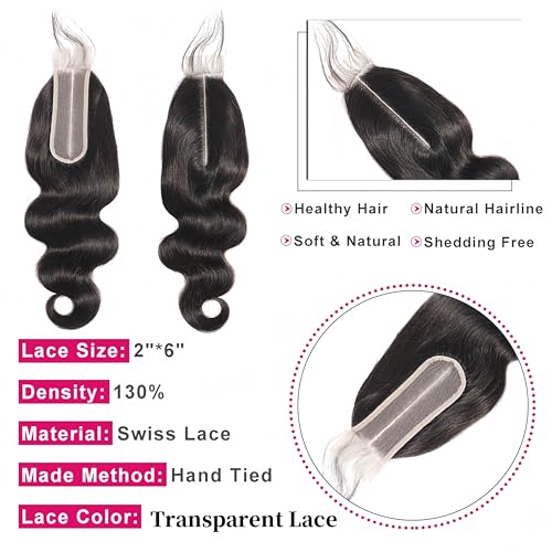 2x6 HD Lace Closure Body Wave 14in – Kim K Closure, 130% Density, Baby Hair, 0.15mm Transparent Swiss Lace