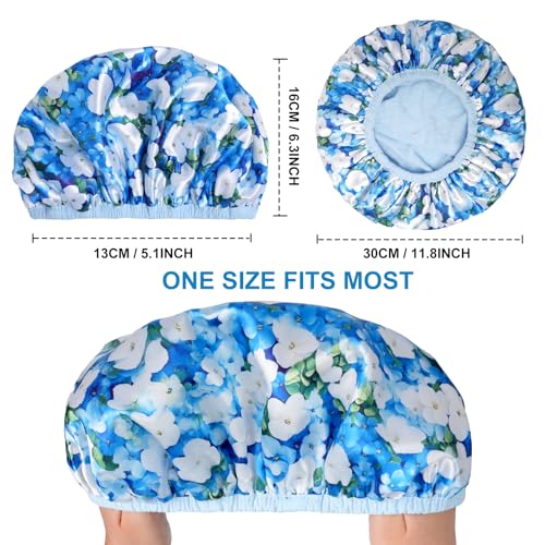 Waterproof Terry Shower Cap for Women - Reusable Hair Protection