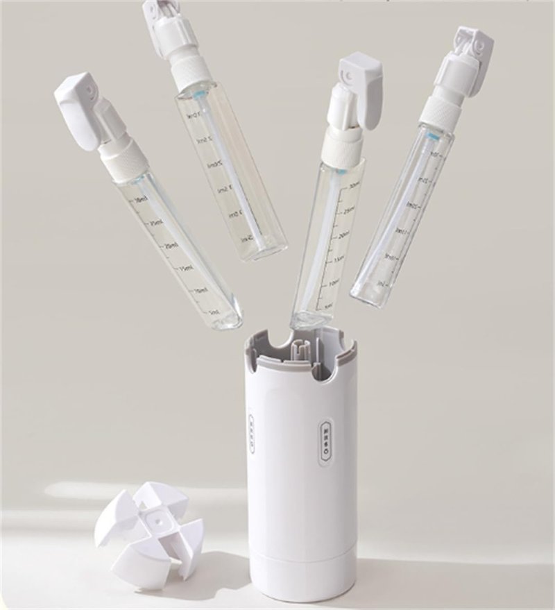 SWZEC Travel Bottle - 4-in-1 Versatile Design for On-the-Go | White