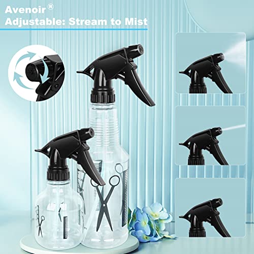 Avenoir Adjustable Spray Bottles 250ml & 500ml | Multi-Purpose Fine Mist & Strong Flow Water Spray
