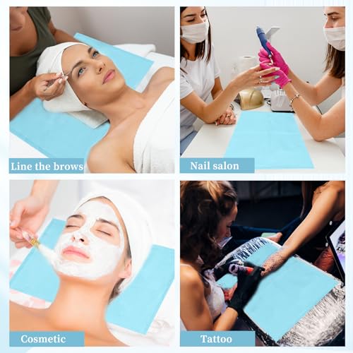125Pcs Disposable Nail Table Mats - 3-Ply Waterproof Manicure Pads