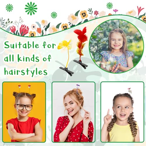 100 Mixed Plant Hair Clips - Cute Bean Sprout Hairpins for Kids & Adults