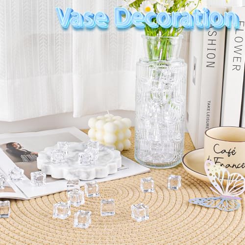 100 PCS Acrylic Fake Ice Cubes for Decoration - Reusable & Realistic
