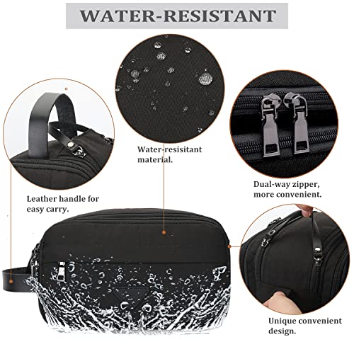 CROCOD Toiletry Bag for Men - Water-Resistant Oxford Travel Dopp Kit