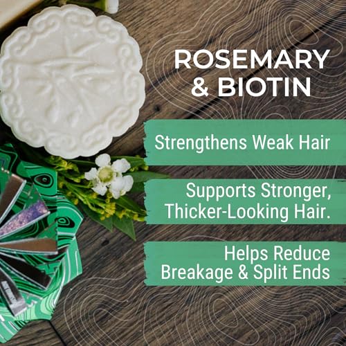 Viori Rosemary Biotin Shampoo Bar for Thinning Hair - Vegan & Sulfate-Free