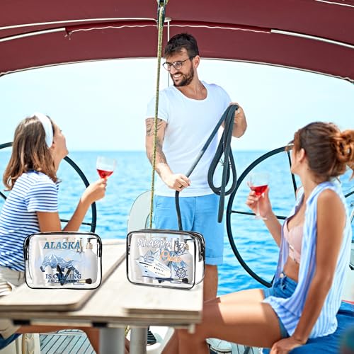 6Pcs Alaska Cruise Makeup Bags - Waterproof PVC Travel Set