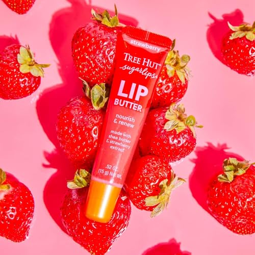 Tree Hut Strawberry Lip Butter with Shea Butter - 0.52 Fl Oz