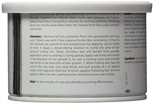 No tweeze All-Natural Hard Wax — Beeswax Waxing Kit for Face, Bikini & Brows (14 oz)