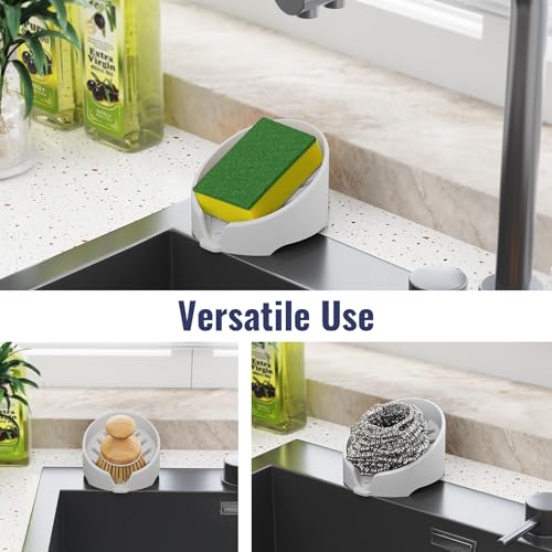 NiHome Silicone Sponge Holder - Self-Draining Kitchen Sink Caddy