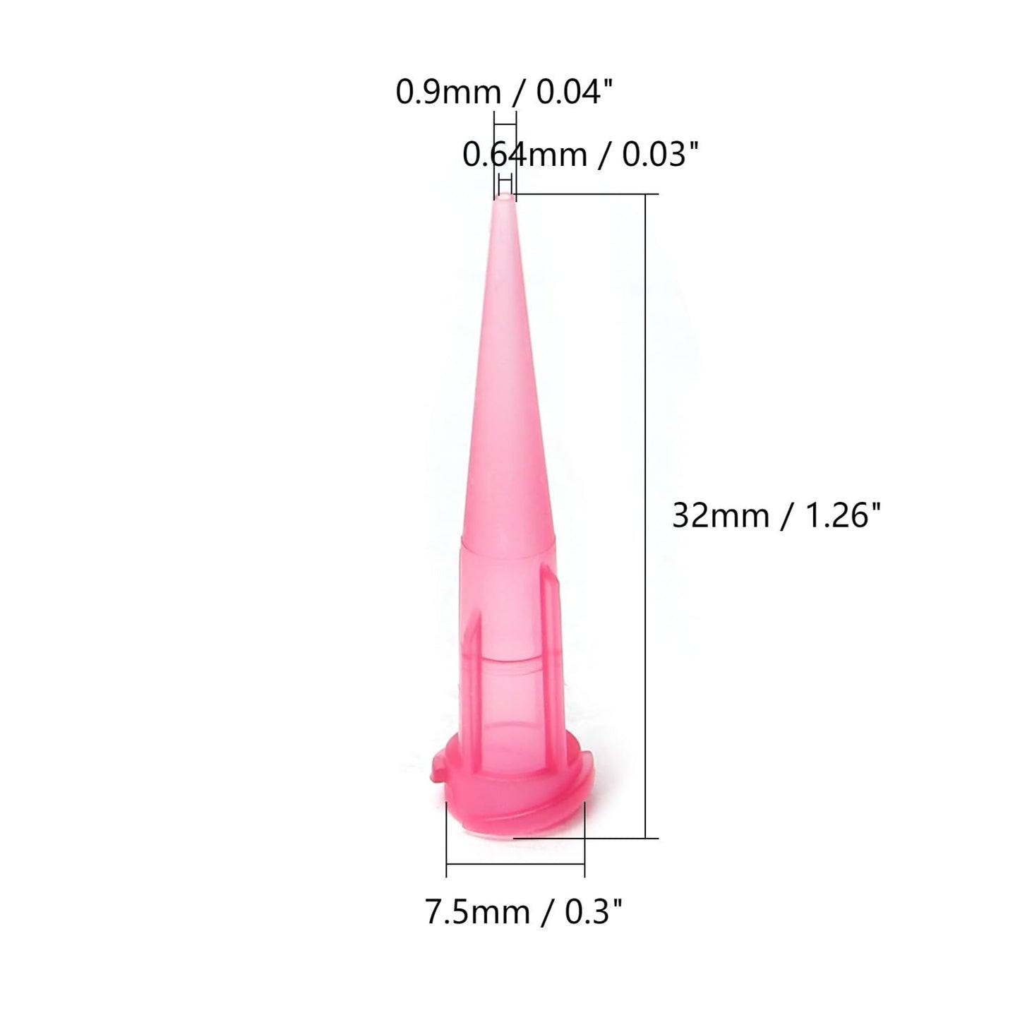 20Ga Plastic Tapered Pinhead Blunt Tip Dispenser Needles 100Pcs