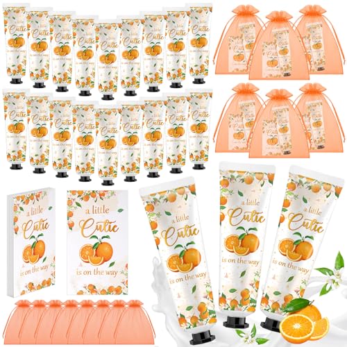 Swiffen 24 Sets Orange Baby Shower Hand Cream Gifts Bulk - Cute & Refreshing Skincare