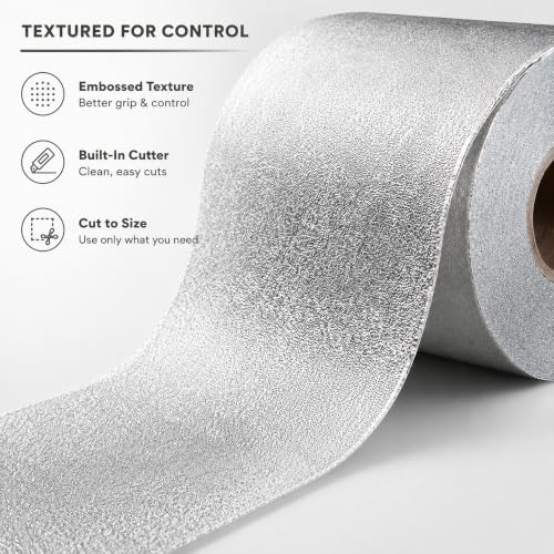 ForPro Expert Embossed Aluminum Foil Roll - 320 Ft Hair Foils for Color & Highlights, Medium Thickness