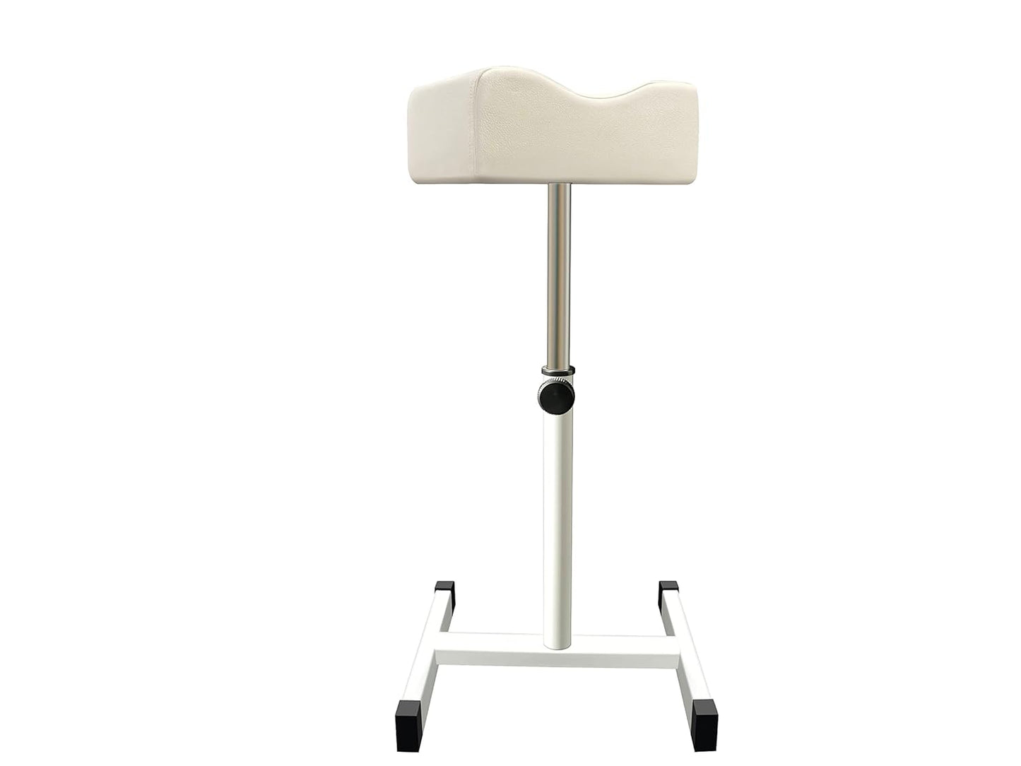 Adjustable Height Pedicure Stool - Comfortable Foot Rest for Home Salon | White