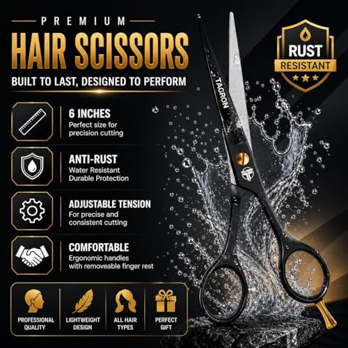 Professional Hair Scissors 6.5 Inch - Premium High Carbon Stainless