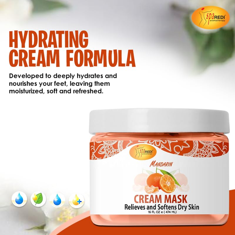 Spa Redi Deep Moisturizing Foot Mask 16 oz for Callus Repair & Softening