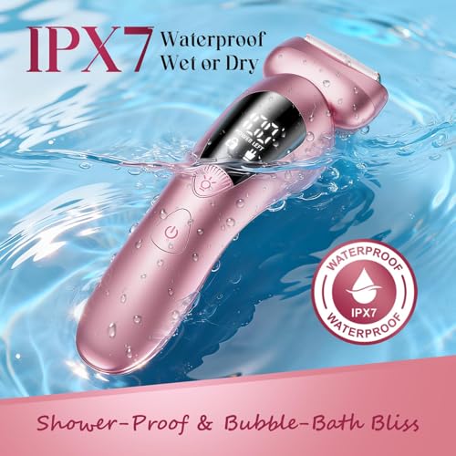 Rategist 3-in-1 Cordless Electric Razor for Women - Waterproof Bikini Trimmer