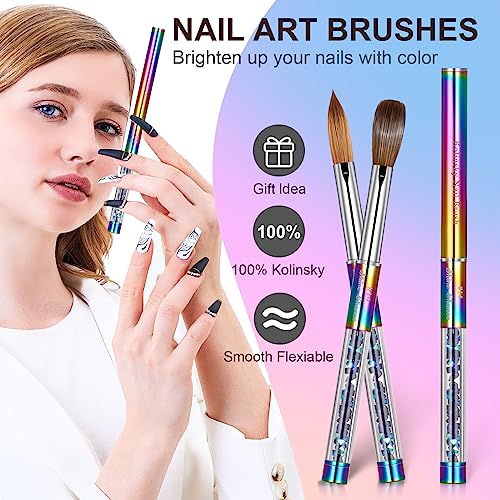 Shine Chance Size 14 Kolinsky Acrylic Nail Brush for Professional Manicure