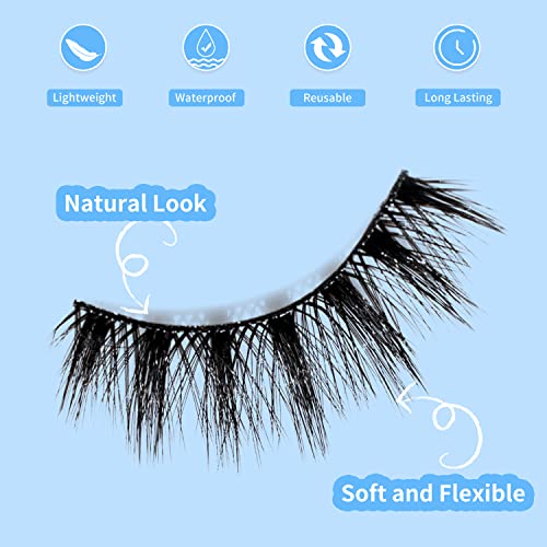 Kistep Magnetic Eyelashes Kit - 7 Pairs 3D Reusable Lashes