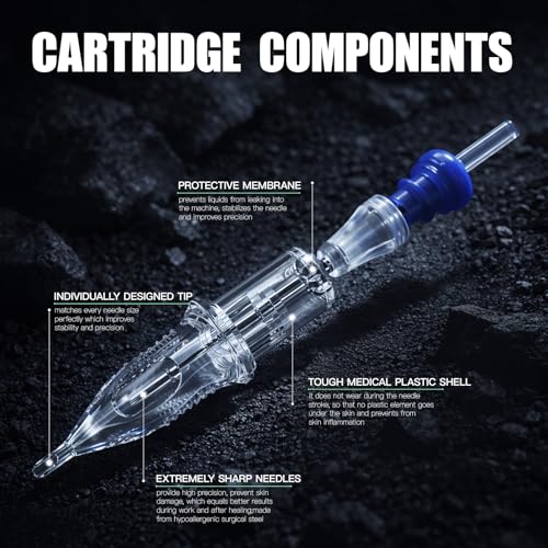 Dragonhawk 20PCS Round Liner Tattoo Needles - Professional Cartridges for Precision Work
