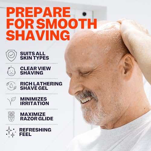 Men's Clear Shave Gel with Aloe Vera - Sensitive Skin, Hydrating, Travel Size