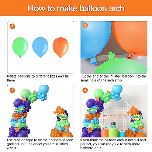 Cartoon Dog Balloon Garland Arch Kit - 145 Pcs Party Supplies