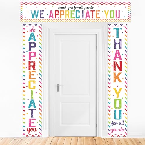 We Appreciate You Banner Set - 3pcs Colorful Party Decorations