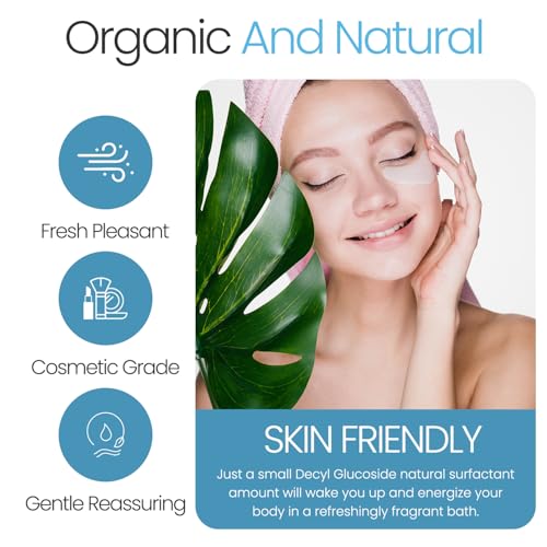 Decyl Glucoside Organic Surfactant - 12 Oz Plant-Based Cleansing Agent