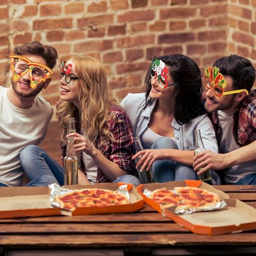 Italian Party Decorations - 32 Pcs Paper Eyeglasses for Themed Events