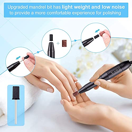 OVX Portable Electric Nail Drill Kit - 20000 RPM Black - 60 Piece Set