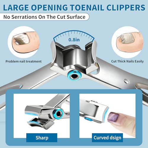 7-Piece Toenail Clipper Kit for Seniors - Professional Thick Nail Care