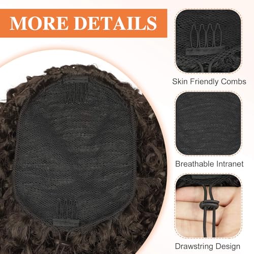 Lommel 10 Inch Curly Ponytail Extension for Black Women #4