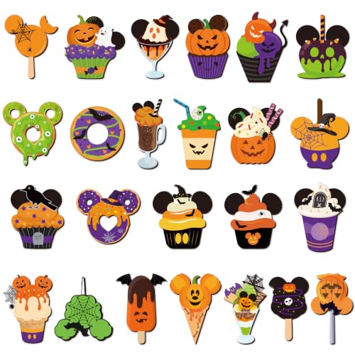 24 Halloween Ice Cream Mouse Magnets - Waterproof, Writable & Strong