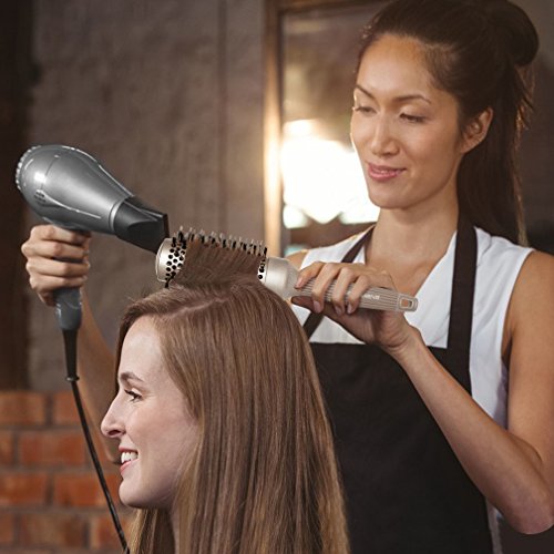 BANGMENG Round Hair Brush with Boar Bristles - 1.75 Inch Barrel