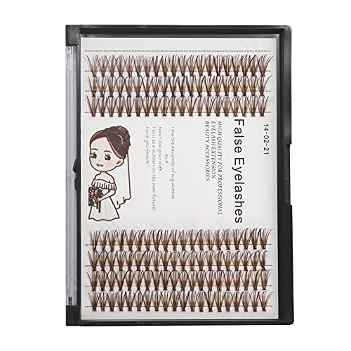 Bodermincer 12mm 20D Brown Lash Extensions - Natural Faux Mink 140-Cluster Pack