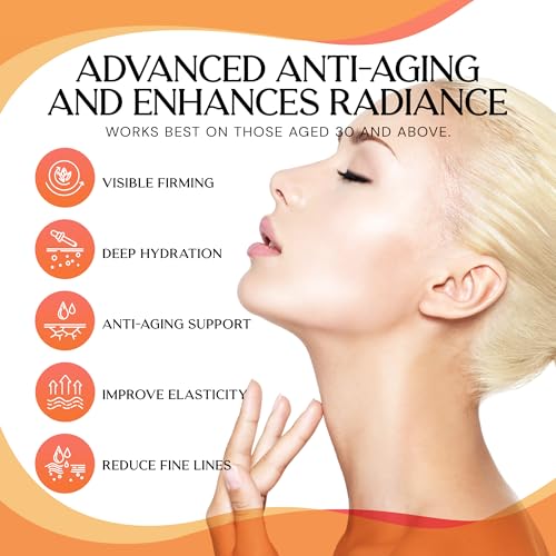 Neck Firming Cream with Hibiscus & Honey - Anti-Aging Moisturizer for Fine Lines & Deep Hydration - 1.7 Fl Oz
