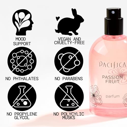 Pacifica Passion Fruit Perfume - Vegan Tropical Floral Scent, 2 fl oz