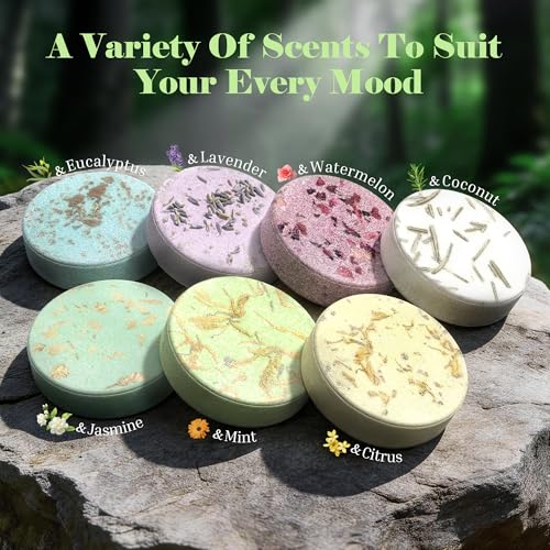 Shower Steamers Sky Garden Style – 8 Pack Aromatherapy Relief by DONMIS