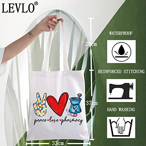 LEVLO Pharmacist Tote Makeup Bag - Peace Love Pharmacy Gift