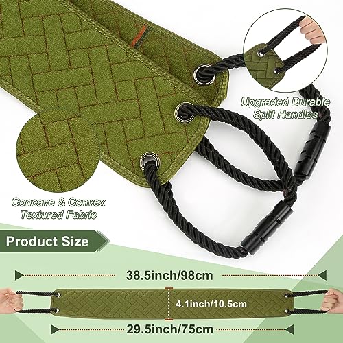 Eaxun 38.5 Inch Green Exfoliating Back Scrubber for Shower, Double-Sided Textured, Durable & Long Reach