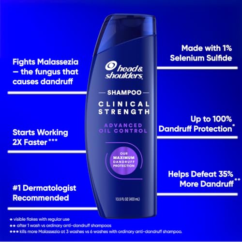 Head & Shoulders Clinical Strength Anti-Dandruff Shampoo with 1% Selenium Sulfide, 13.5 fl oz