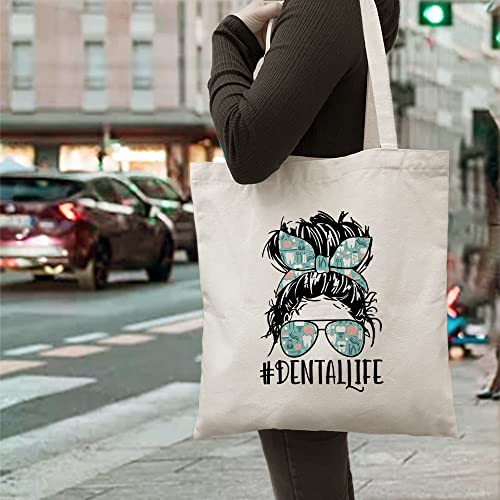 Funny Canvas Tote & Cosmetic Bag Set D - Durable Cotton for Nurses