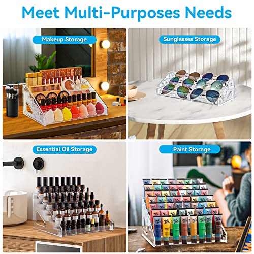 Pero Pero Acrylic Nail Polish Organizer Rack - 7 Tiers Makeup & Sunglasses Display