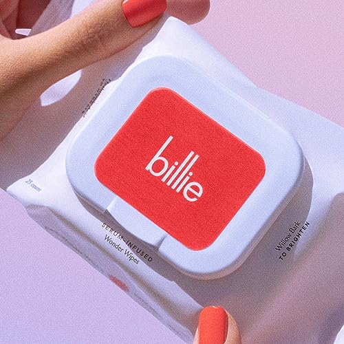 Billie Wonder Wipes - Makeup-Removing Face Wipes, 25 Count (Pack of 2) - Hyaluronic Acid & Witch Hazel