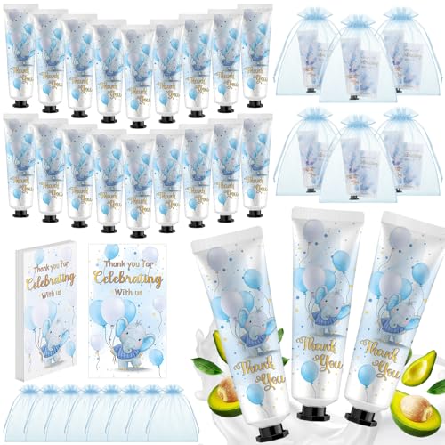 Blue Elephant Baby Shower Hand Cream Gift Set - 24 Pack