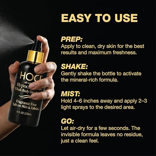 Think Smarter Hypochlorous Acid Whole Body Deodorant Spray 3.4 fl oz - Gentle, Odor-Neutralizing, Sensitive Skin Safe