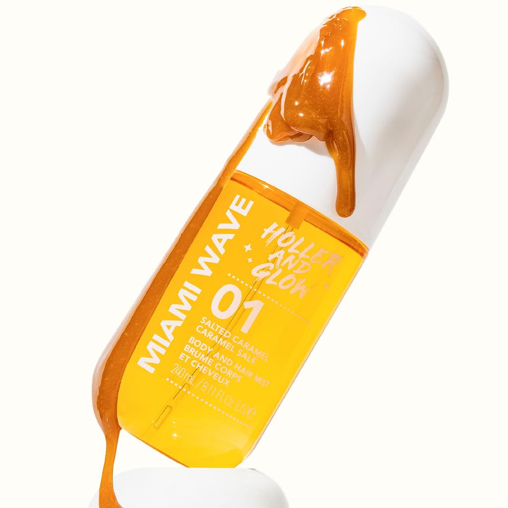 Miami Wave Salted Caramel Body & Hair Mist - Sweet Coconut & Vanilla Scent | 8.11 Fl Oz