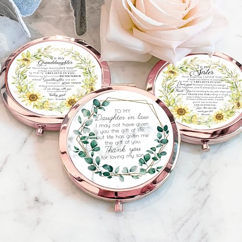 To My Daughter-in-Law Compact Mirror - Sentimental Gift for Weddings, Birthdays, Christmas