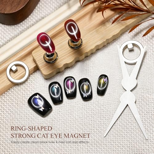 JODSONE Cat Eye Magnet Ring for Nail Art - Halo & Black Hole Effects