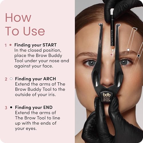 Black Billion Dollar Brows Brow Buddy Kit for Perfect Eyebrow Shaping