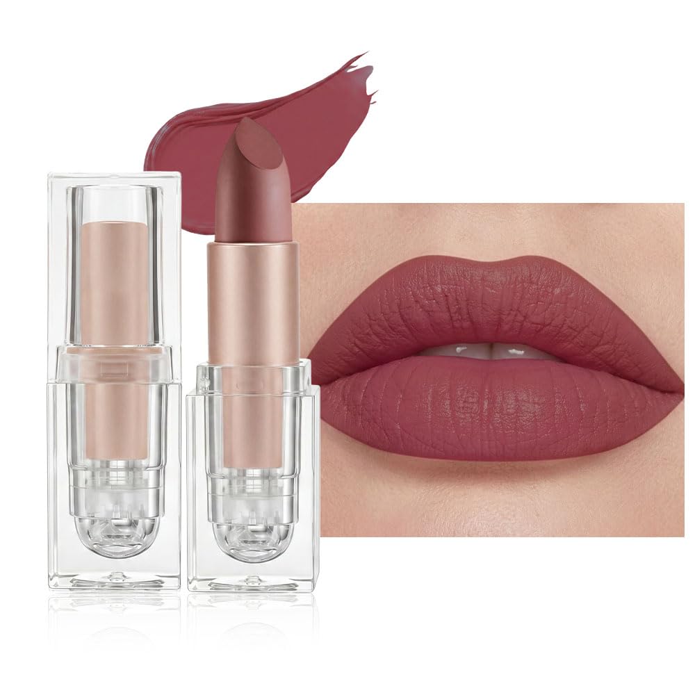 Hydrating Cream Lipstick - Maroon Lip Crayon for Women | Moisturizing, Smooth Application, Natural Finish, 06